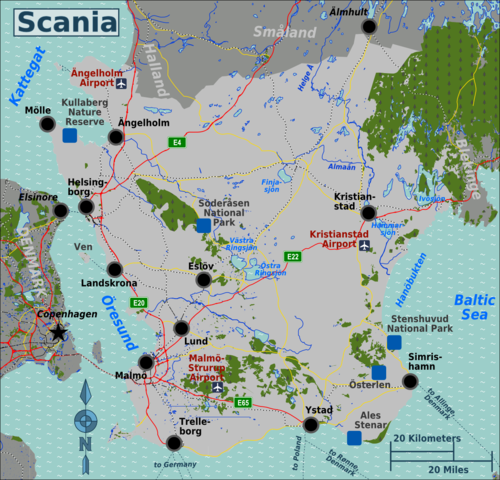 Mappa divisa per regioni