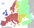 Time zone map of Greater Europe