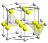 ZnS, wurtzite (hexagonale)