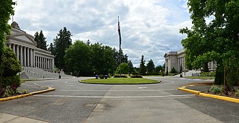 Vista panorámica del Edificio Legislativo y Templo de la Justicia.