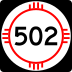 State Road 502 marker