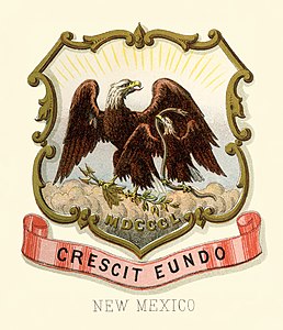 Coat of arms of the New Mexico Territory at Historical coats of arms of the U.S. states from 1876, by Henry Mitchell (restored by Godot13)