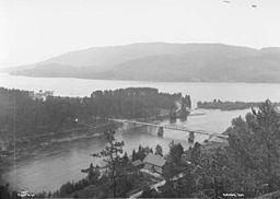 Notodden vid Tinnelvas utlopp, 1892.