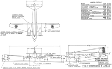 3-view drawing of the Douglas C-39