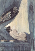 The Librarian, (1878–1881) pencil, watercolor, gouache (22 x 14.5 cm) Namur