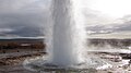 Erupting fountain geyser Strokkur in Haukadalur, Iceland