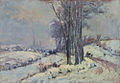 Environs de Rouen sous la neige, oil on canvas, 50 x 73 cm