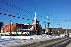 Saint-Hippolyte Church, located on the town's main street, Chemin des Hauteurs