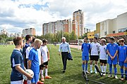 Opening ceremony of the stadium with the participation of the mayor of Moscow in August 2020.