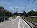 Het nieuwe zijperron langs spoor 2