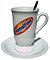 Ovaltine mug and saucer