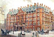 Drawing of Claridge's in 1897