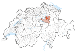 Map of the Canton of Schwyz