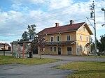 Krokoms järnvägsstation, uppförd enligt Hällnäsmodellen.