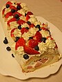 Roulade mit Erdbeeren