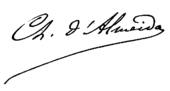 signature de Joseph-Charles d'Almeida