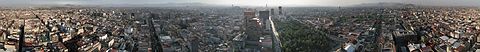 360° panoramic view of Mexico City, seen from Torre Latinoamericana