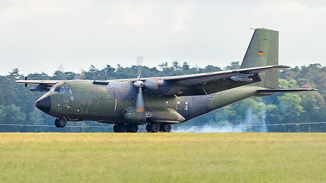 German Air Force LTG 63 Transall C-160D (reg. 50+61, cn D-83) at ILA Berlin Air Show 2016.