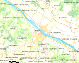 Mapa obce Saumur