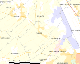 Mapa obce Tilques