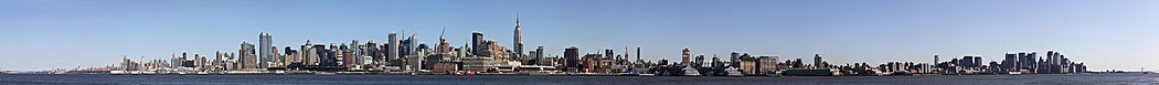 Panorama Nowego Jorku widziana z Hoboken w New Jersey