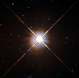 Proxima Centauri na snímku pořízeném Hubbleovým vesmírným dalekohledem