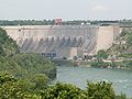 the concrete dam of the hydroelectric power plant