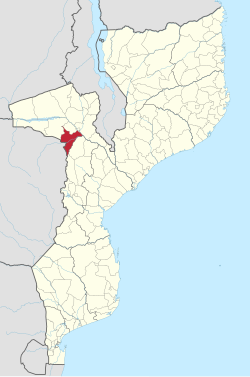 Changara District on the map of Mozambique