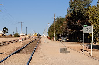 View of Cook Railway Station looking east along the line.