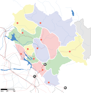 Map showing the subdivisions of Himachal Pradesh