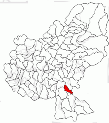 Location in Mureș County