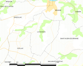 Poziția localității Lugaignac