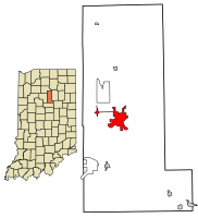 Location in Miami County, Indiana