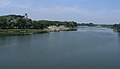 Rhône river and Beaucaire Castle.