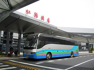 Volvo 9300 -linja-auto Shanghaissa.