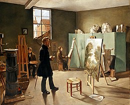 1834 Ferdinand Tellgmann, Im Atelier, Öl auf Leinwand 79 x 97,5 cm, Museumslandschaft Hessen Kassel.jpg