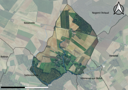 Carte orhophotogrammétrique de la commune.