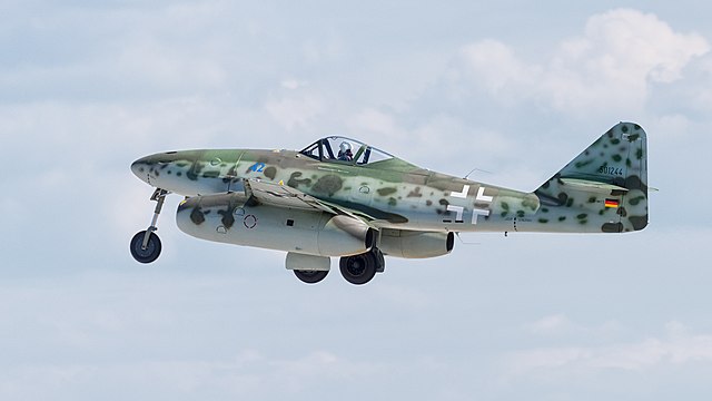 Messerschmitt Stiftung/Flugmuseum Messersschmitt Messerschmitt Me 262 B1-A replica (reg. D-IMTT, marking 501244) at ILA Berlin Air Show 2016.