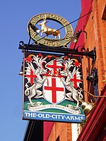 On a pub sign near Hammersmith Bridge