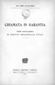 Chiamata in garantia, 1913