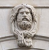 Mascaron pe Hôtel du Commandant Militaire (Dijon, Franța)