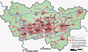 Harta regiunii Ruhr