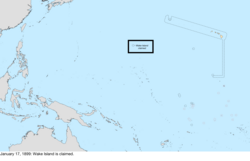 Map of the change to the United States in the Pacific Ocean on January 17, 1899