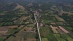 Air view of the village Kanino