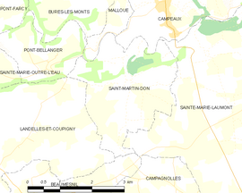 Mapa obce Saint-Martin-Don