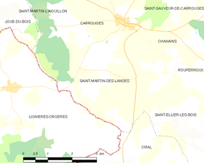 Poziția localității Saint-Martin-des-Landes