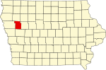 State map highlighting Ida County