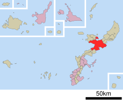 Nagon sijainti Okinawan prefektuurissa