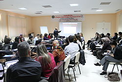 A videoconference room of the Monastir Sciences Palace