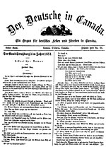 Der Deutsche in Canada front page